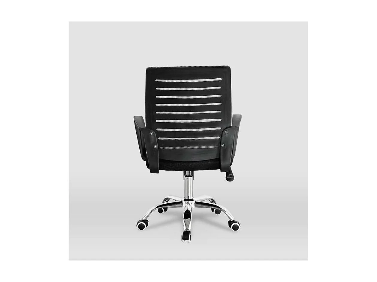 Silla despacho giratoria Emma tapizada en tejido transpirable gris, 92/102cm(alto) 61cm(an