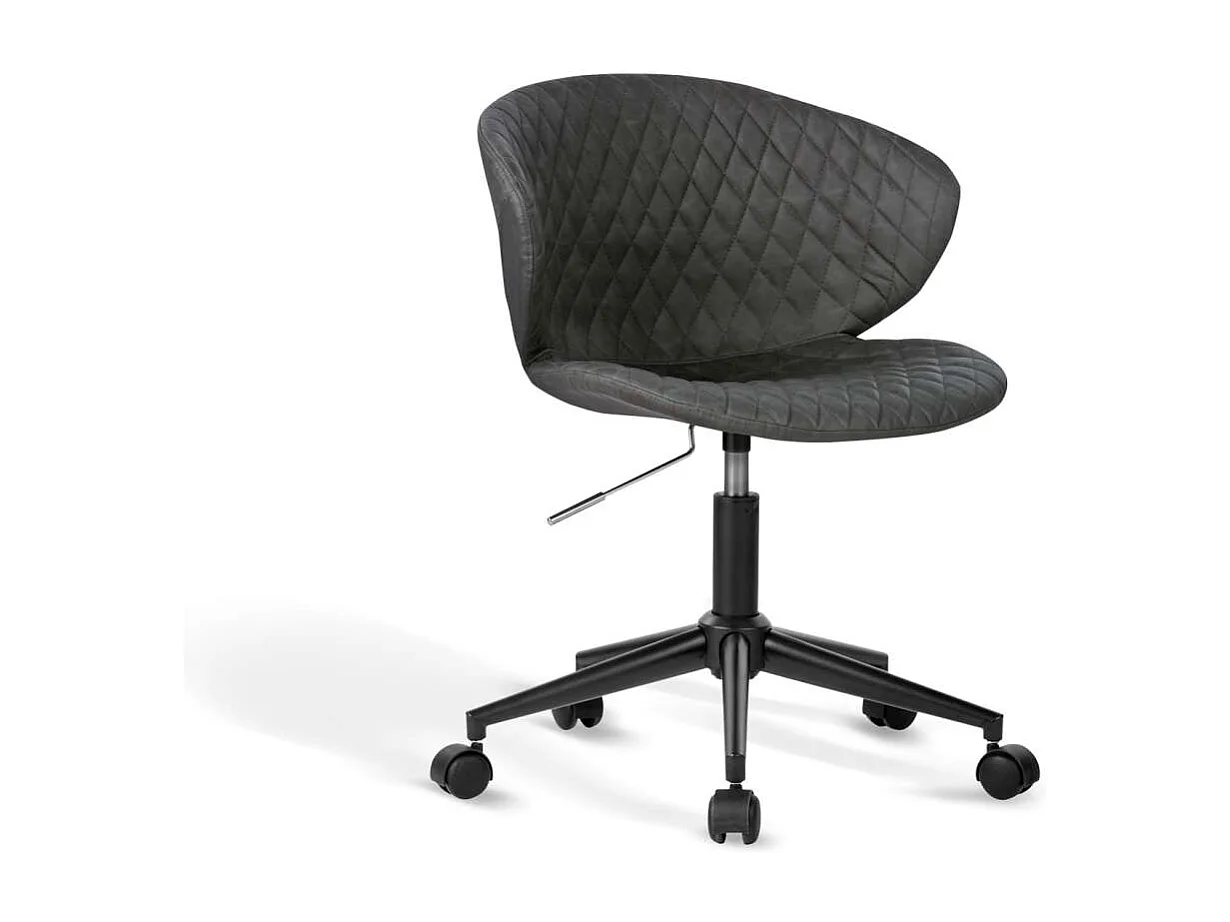 Silla despacho giratoria elevable acabado gris oscuro, 60m(ancho) 73/82cm(altura) 54cm(fon