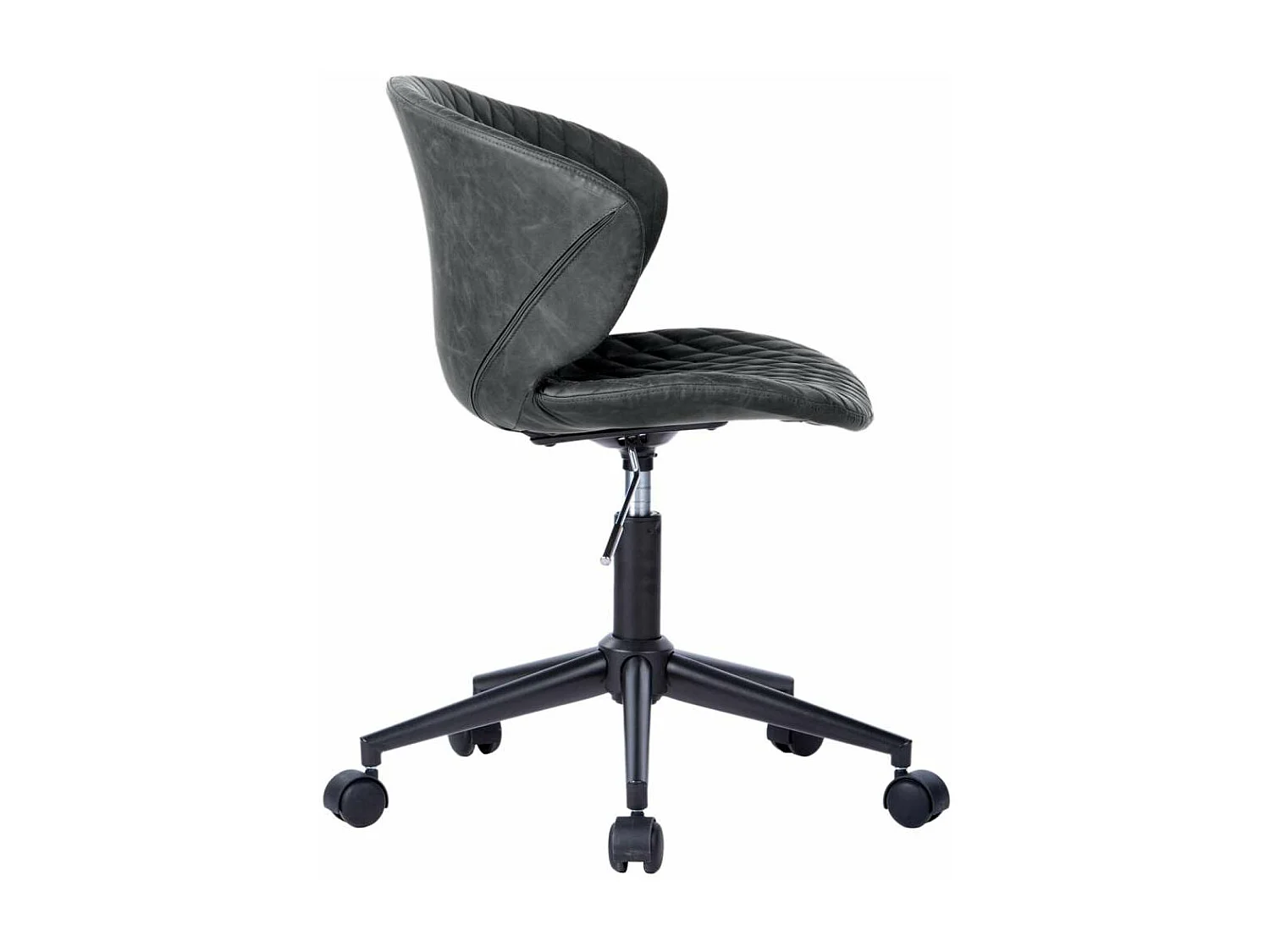 Silla despacho giratoria elevable acabado gris oscuro, 60m(ancho) 73/82cm(altura) 54cm(fon