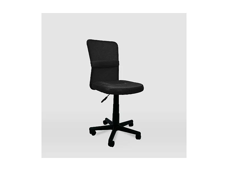 Silla de oficina Alba acabado negro. Alto: 83.5-95.5cm Ancho: 55cm Fondo: 55cm.