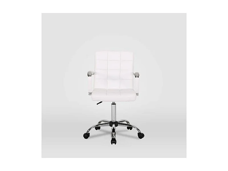 Silla de oficina Isabella en blanco. Alto: 89-104, Ancho: 51, Fondo: 49.