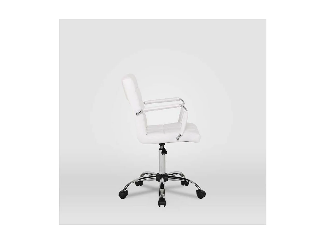 Silla de oficina Isabella en blanco. Alto: 89-104, Ancho: 51, Fondo: 49.