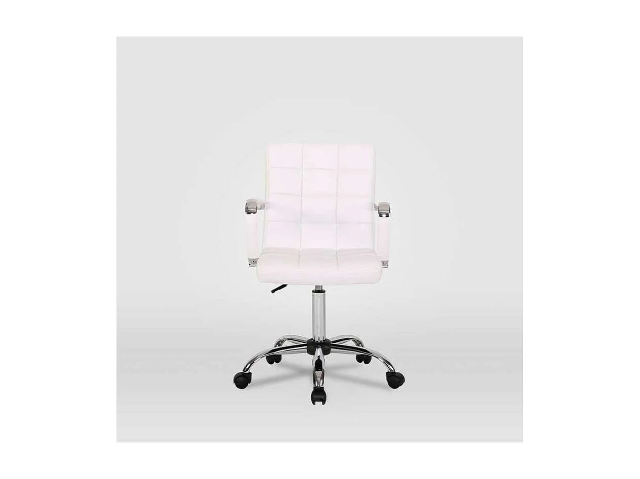 Silla de oficina Isabella en blanco. Alto: 89-104, Ancho: 51, Fondo: 49.