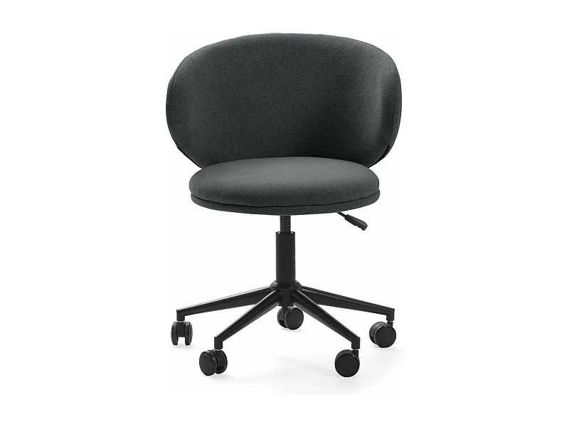 Sillón despacho giratorio elevable Rebeca acabado gris oscuro, 60.5m(ancho) 73.5/83cm(alt