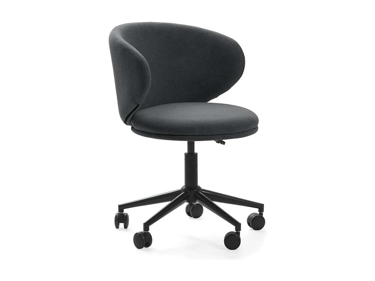 Sillón despacho giratorio elevable Rebeca acabado gris oscuro, 60.5m(ancho) 73.5/83cm(alt