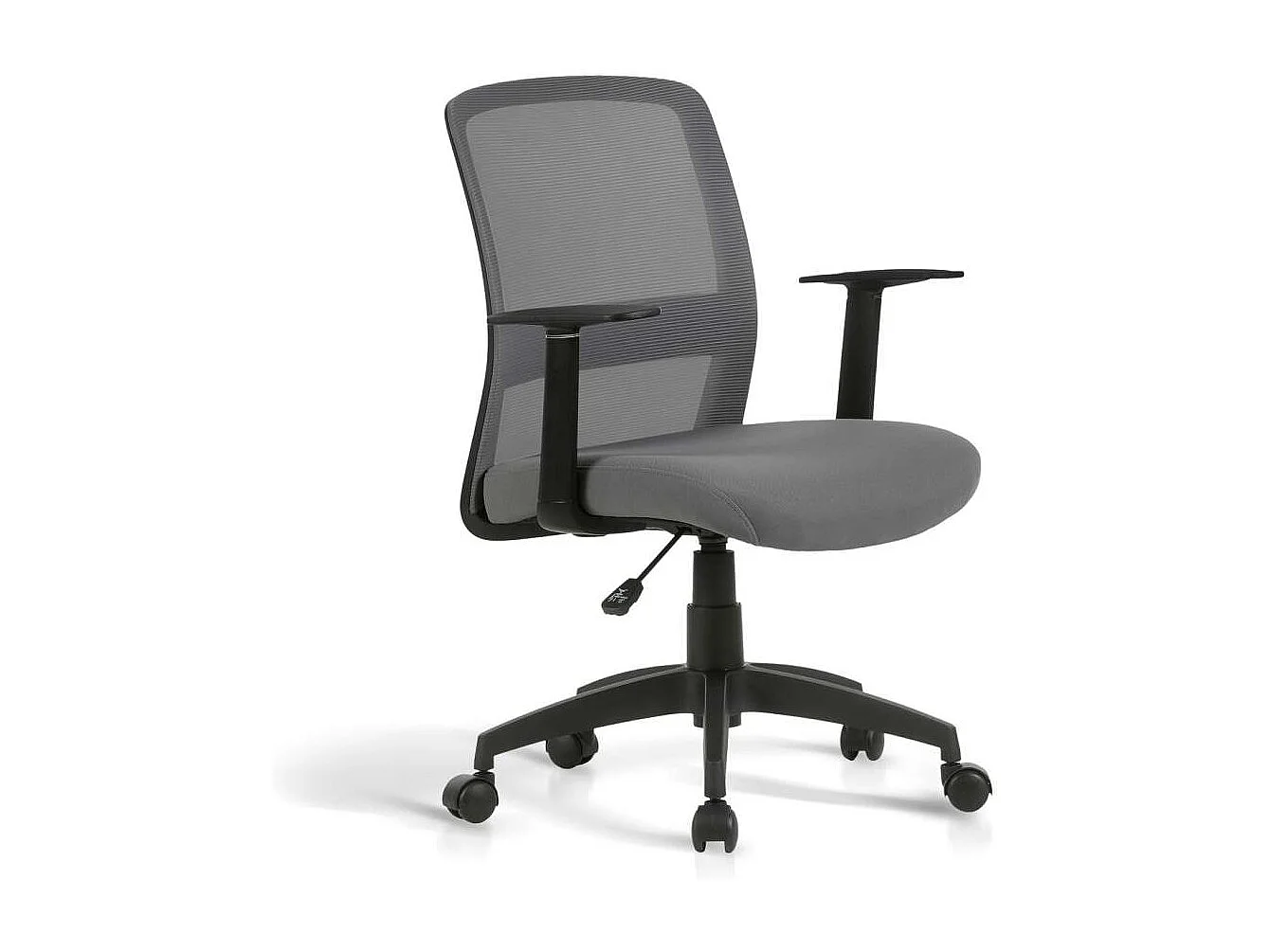 Silla despacho giratoria elevable acabado gris, 61m(ancho) 87/94cm(altura) 59cm(fondo)