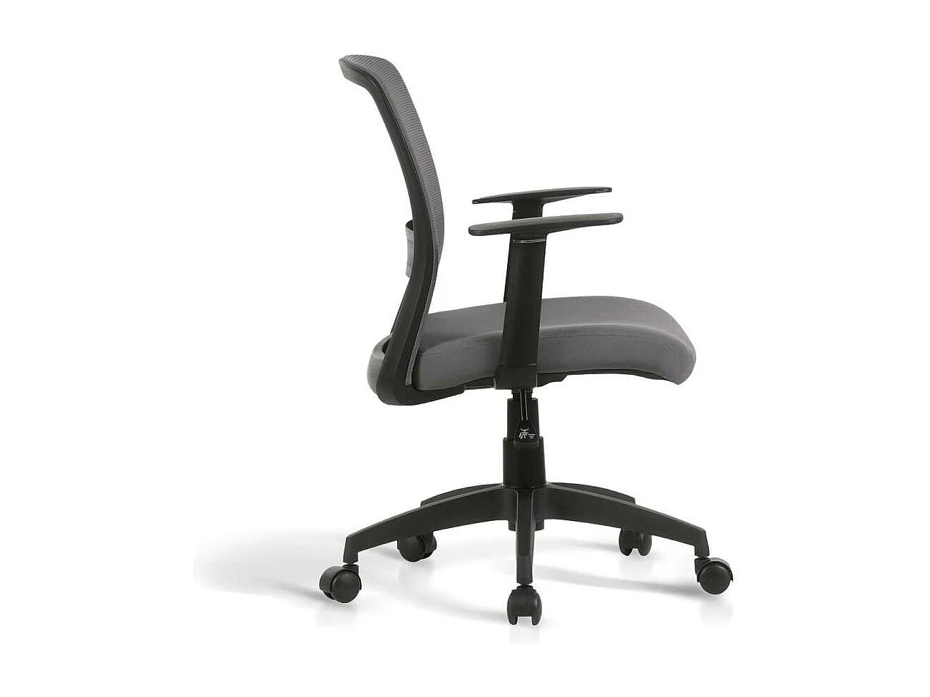 Silla despacho giratoria elevable acabado gris, 61m(ancho) 87/94cm(altura) 59cm(fondo)