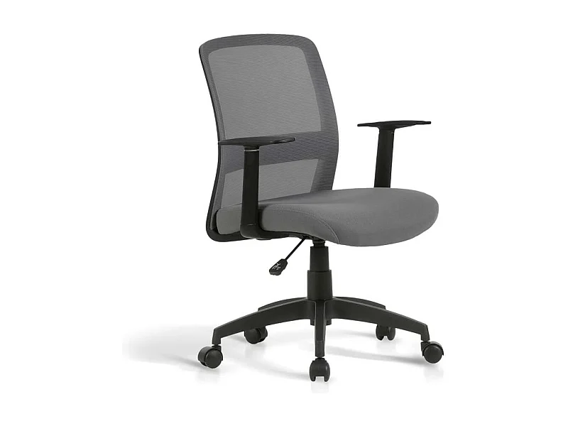 Silla despacho giratoria elevable acabado gris, 61m(ancho) 87/94cm(altura) 59cm(fondo)