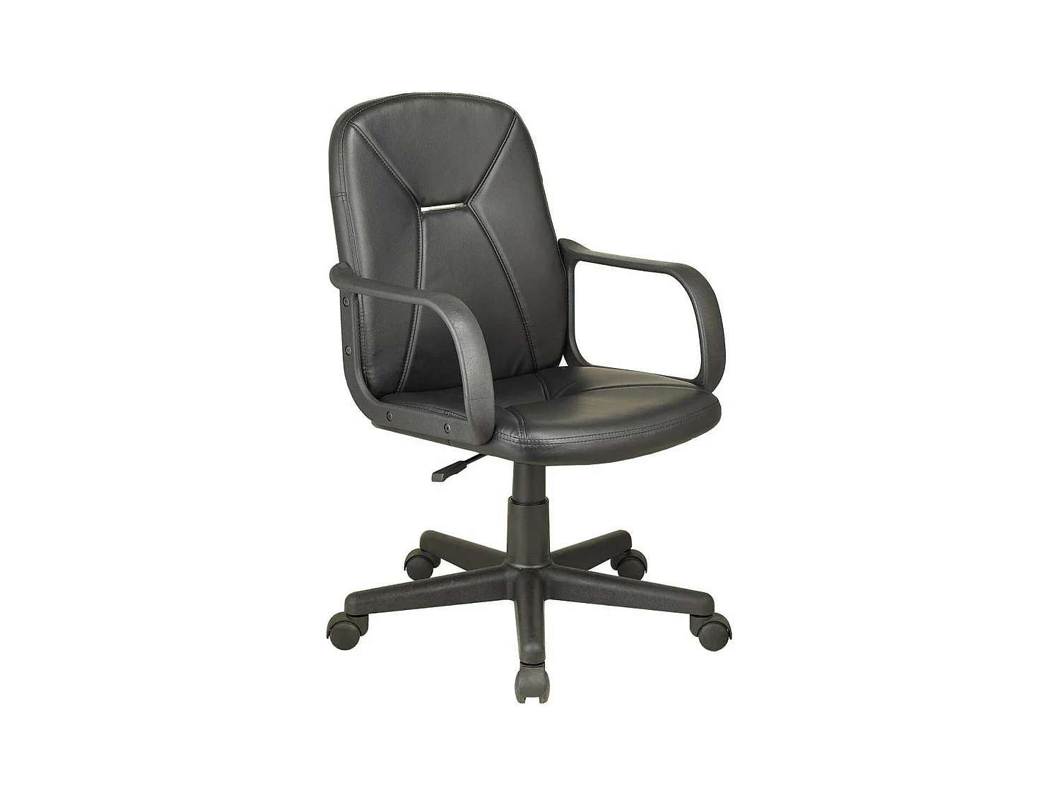 Sillon giratorio Genesis en simil piel negro, 100-110 cm(alto)62 cm(ancho)62 cm(largo)