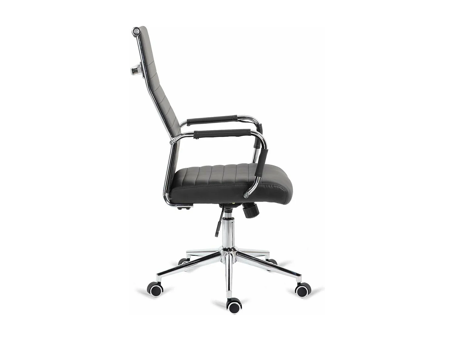 Silla de oficina Louvre altura regulable acabado en polipiel negro. 54m(ancho ) 102/112cm(