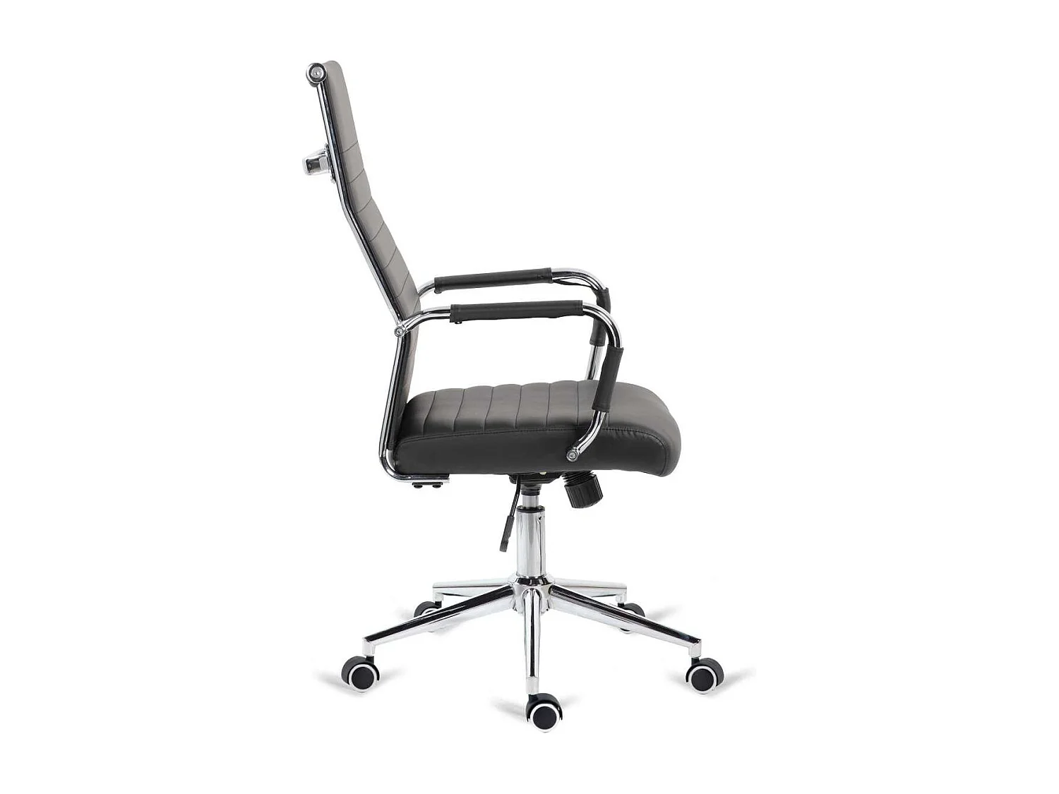 Silla de oficina Louvre altura regulable acabado en polipiel negro. 54m(ancho ) 102/112cm(