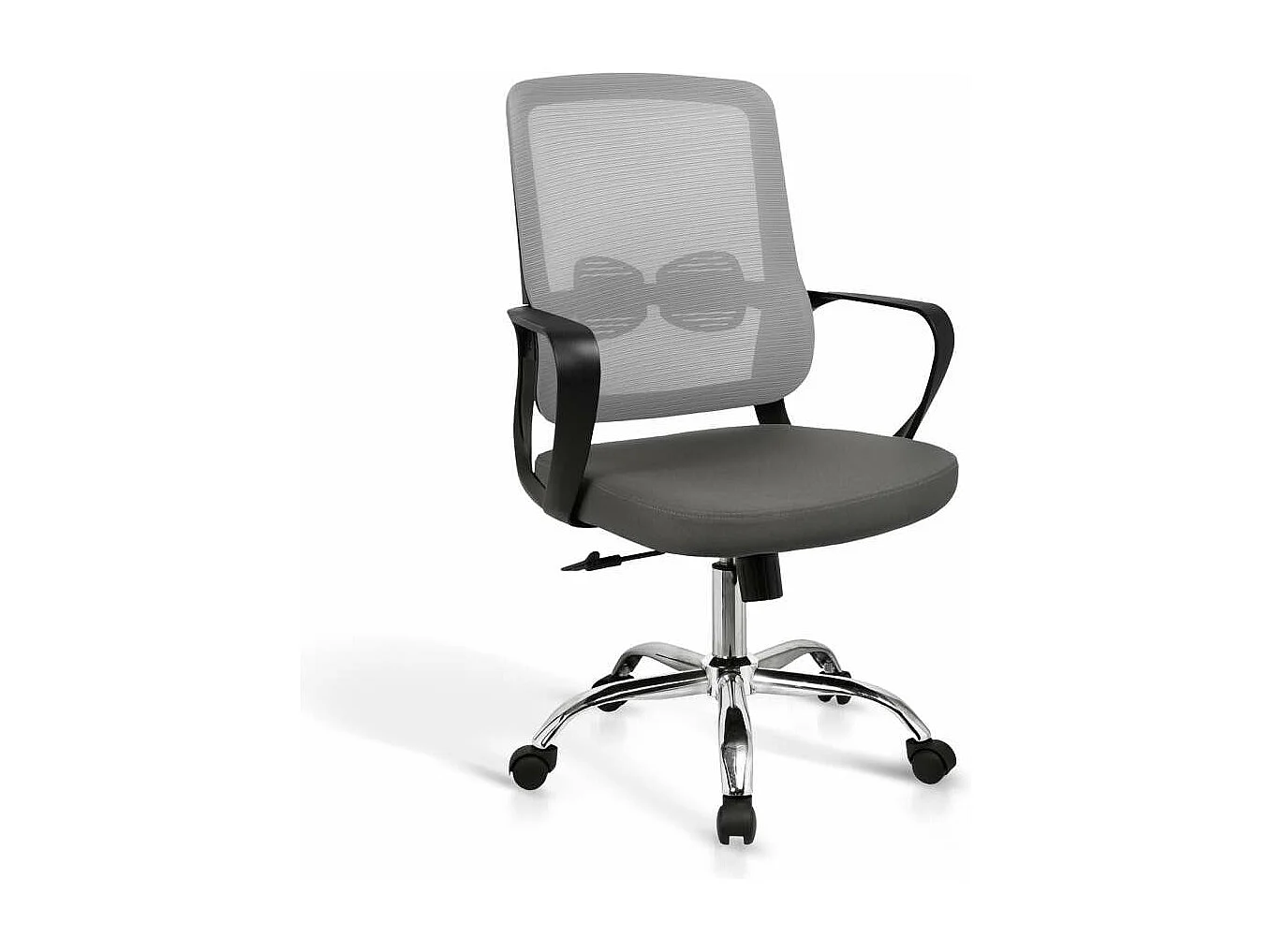 Silla despacho giratoria elevable acabado gris, 60m(ancho) 100/110cm(altura) 61cm(fondo)