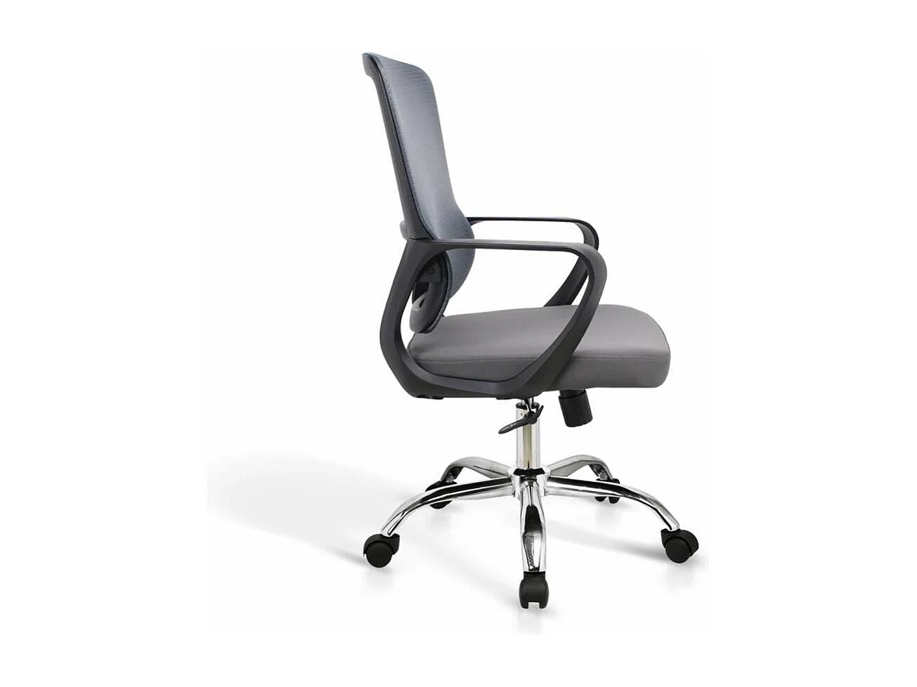 Silla despacho giratoria elevable acabado gris, 60m(ancho) 100/110cm(altura) 61cm(fondo)