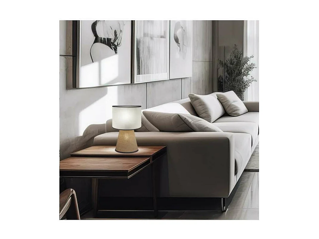 Sobremesa acabado beig-tostado modelo Selma, 31cm(alto) 20cm(ancho) 20cm(fondo).