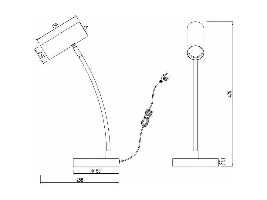 Sobremesa Antia acabado latón, 48cm(alto) 15cm(ancho) 26cm(largo)