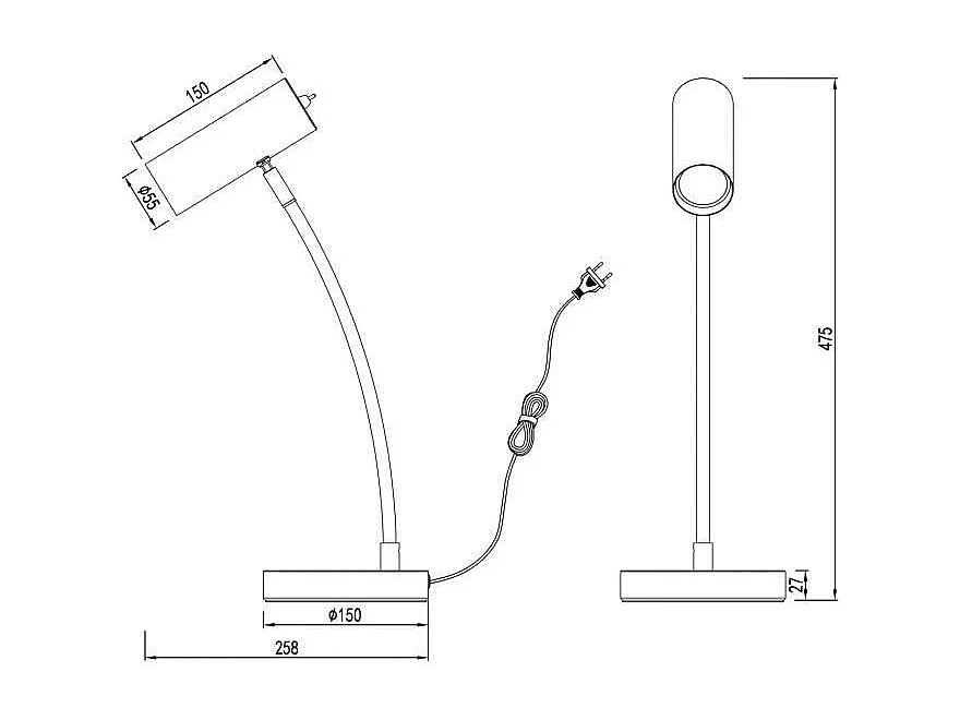 Sobremesa Antia acabado latón, 48cm(alto) 15cm(ancho) 26cm(largo)