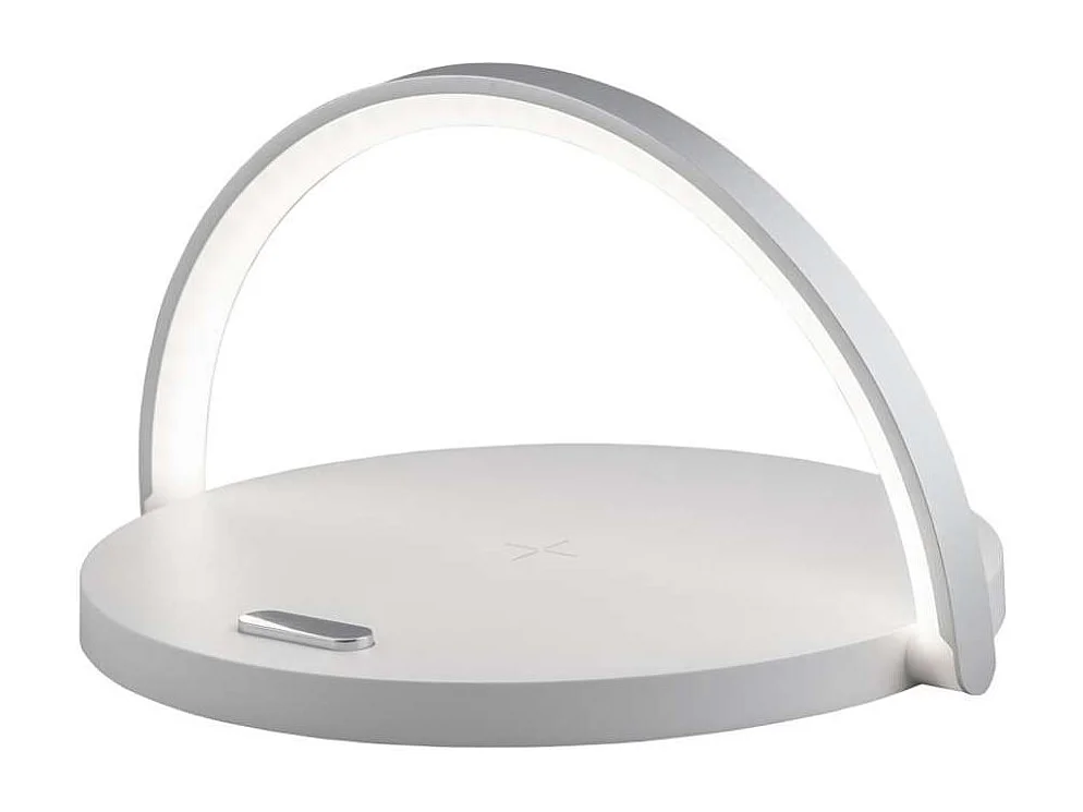 Sobremesa con cargador modelo Luxo acabado blanco 10cm(alto) 20 cm(ancho) 20 cm (fondo)