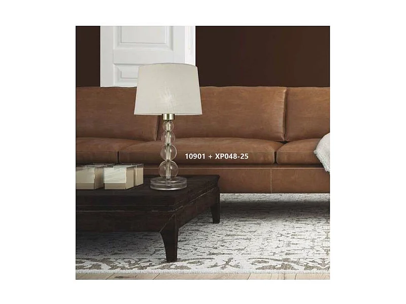 Sobremesa modelo Versalles acabado cuero y metacrilato sin pantalla 30 cm(alto)13 cm(ancho