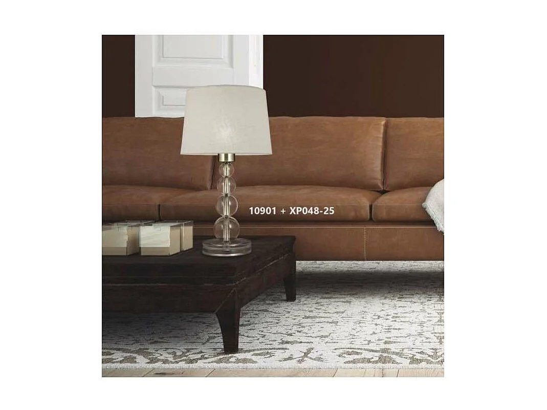 Sobremesa modelo Versalles acabado cuero y metacrilato sin pantalla 30 cm(alto)13 cm(ancho