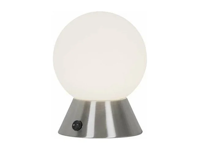 Sobremesa modelo Ben acabado niquel satinado, 19cm(alto) 15cm(ancho) 15cm(fondo.