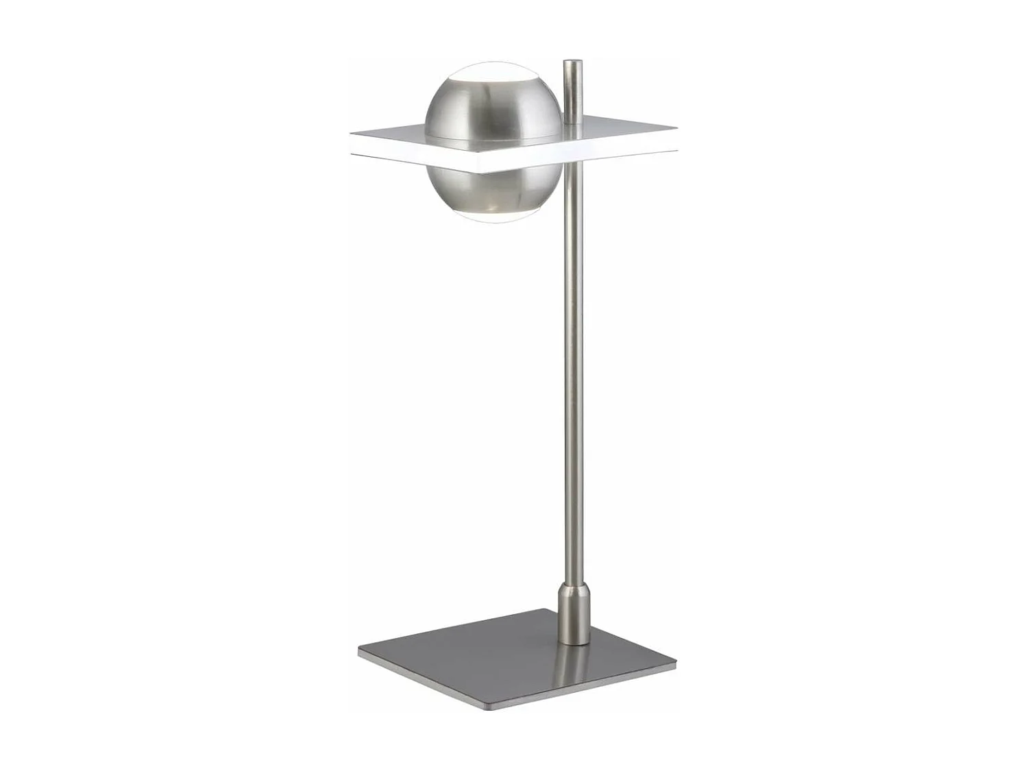 Sobremesa modelo Fanton acabado niquel satinado 37 cm(alto) 12 cm(ancho) 15 cm (fondo).