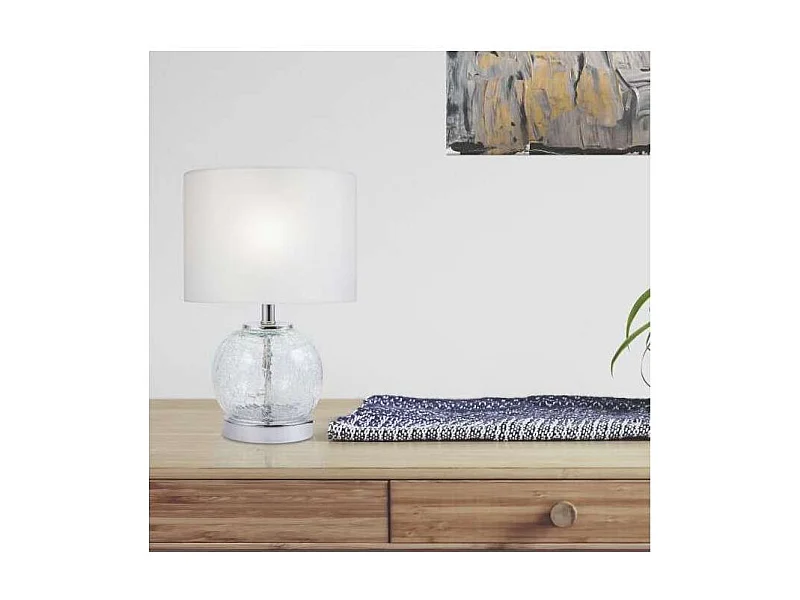 Sobremesa modelo Bram cristal cromo 32 cm(alto)20 cm(ancho)20 cm(largo)