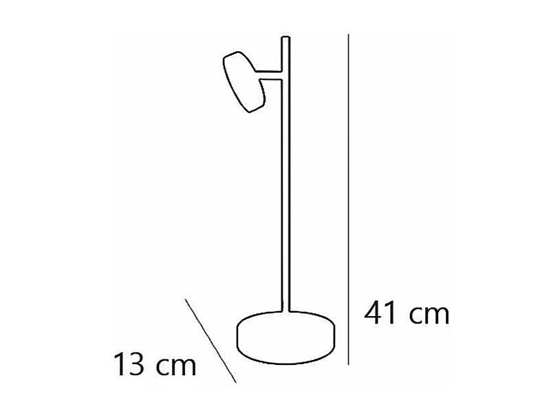 Sobremesa led modelo Cedro acabado cromado 41 cm(alto)13 cm(ancho)13 cm(largo).