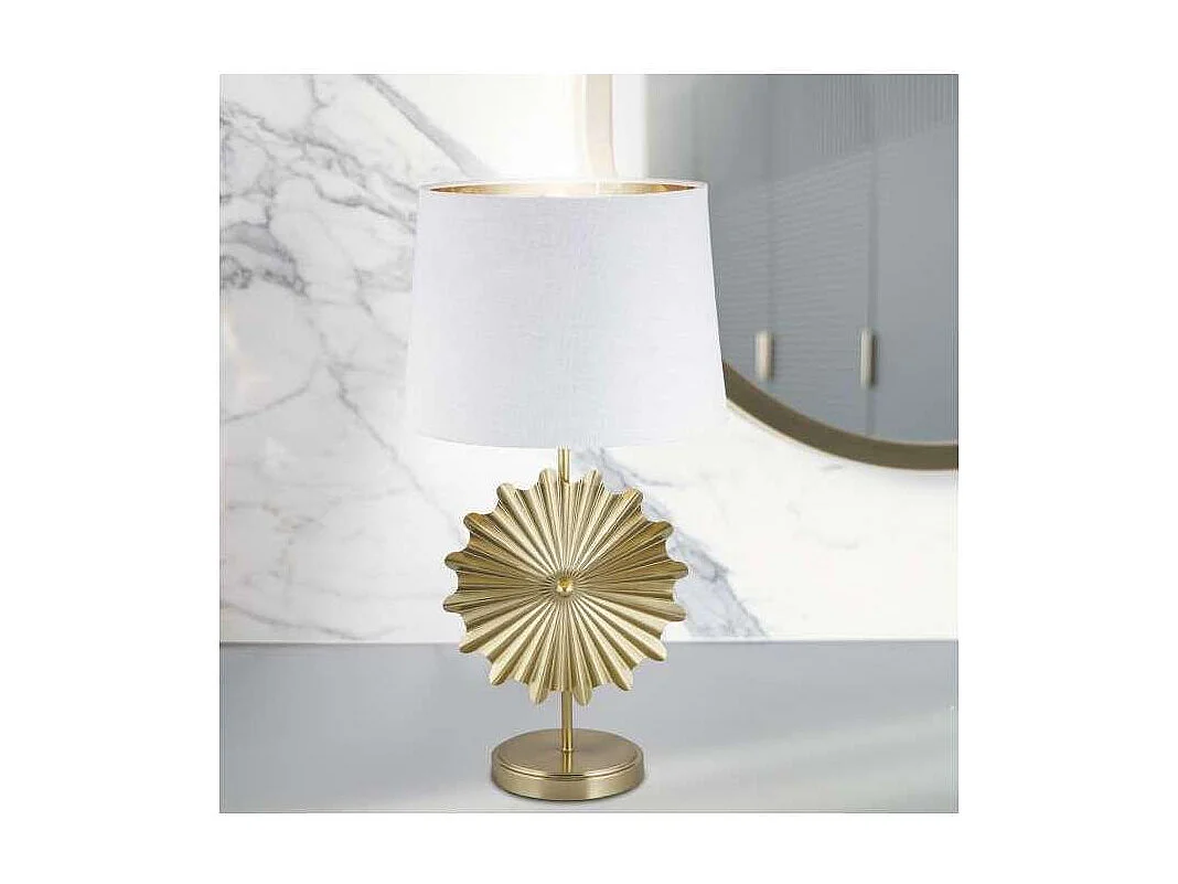 Lámpara de sobremesa rinconera modelo Oris acabado dorado 62cm(alto) 33cm(ancho)