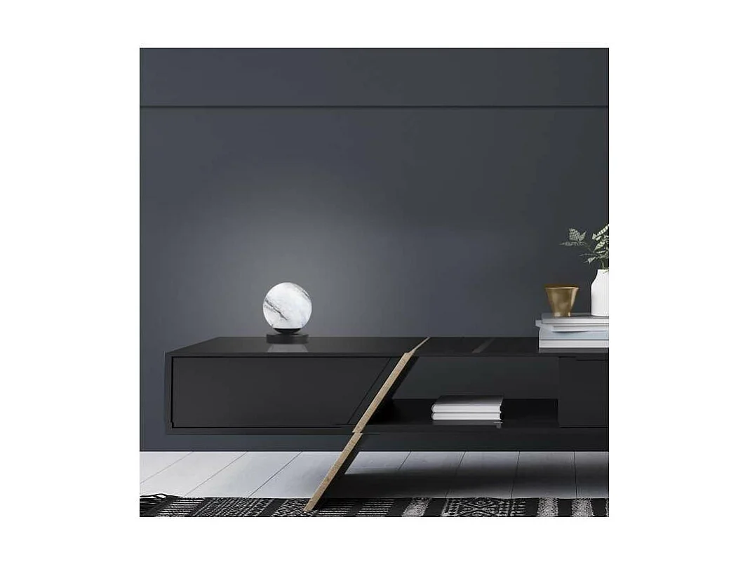 Sobremesa modelo Salem acabado blanco/negro, 17cm(alto) 14cm(ancho) 14cm(fondo.