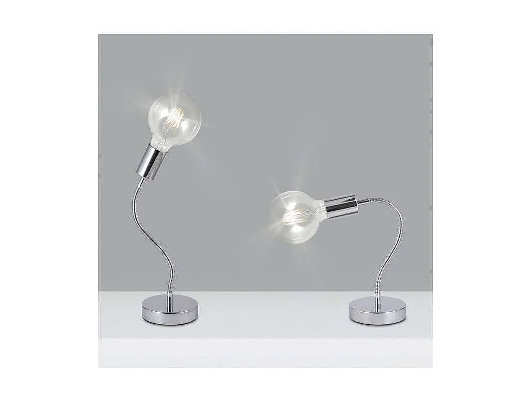 Sobremesa Melissa acabado en cromo, 39 cm(alto)12 cm(ancho)12 cm(largo)