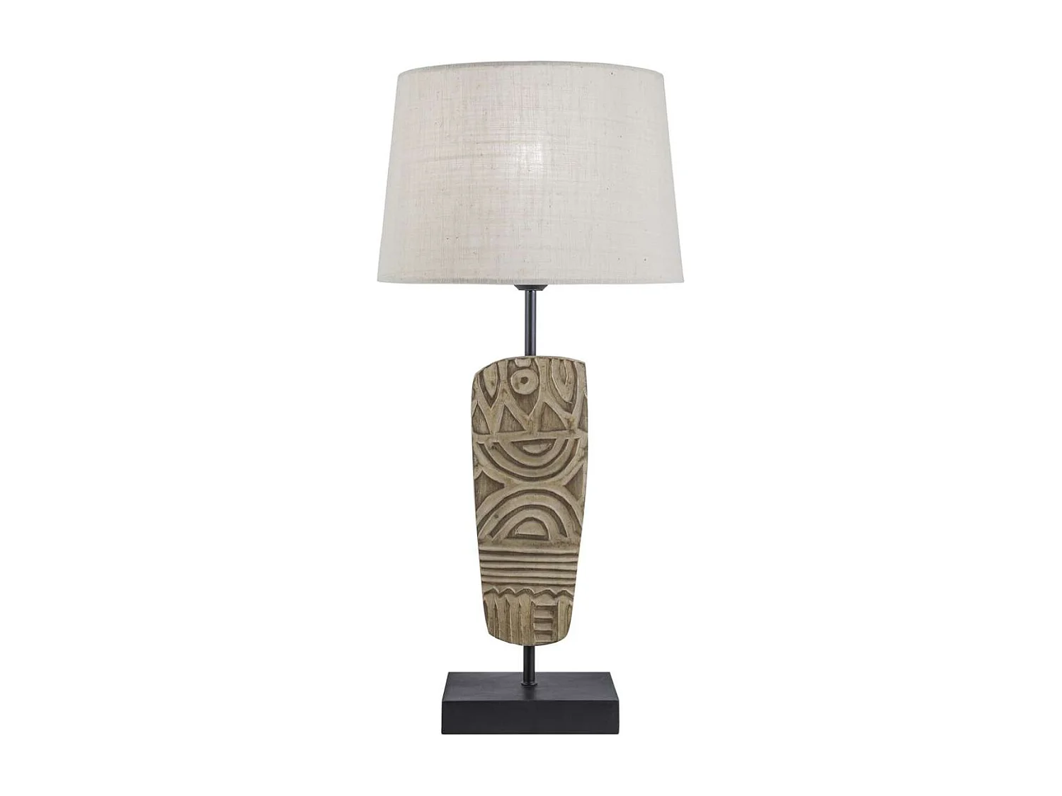 Lámpara rincón Tribale acabado madera, 55cm (alto) 25cm (ancho).