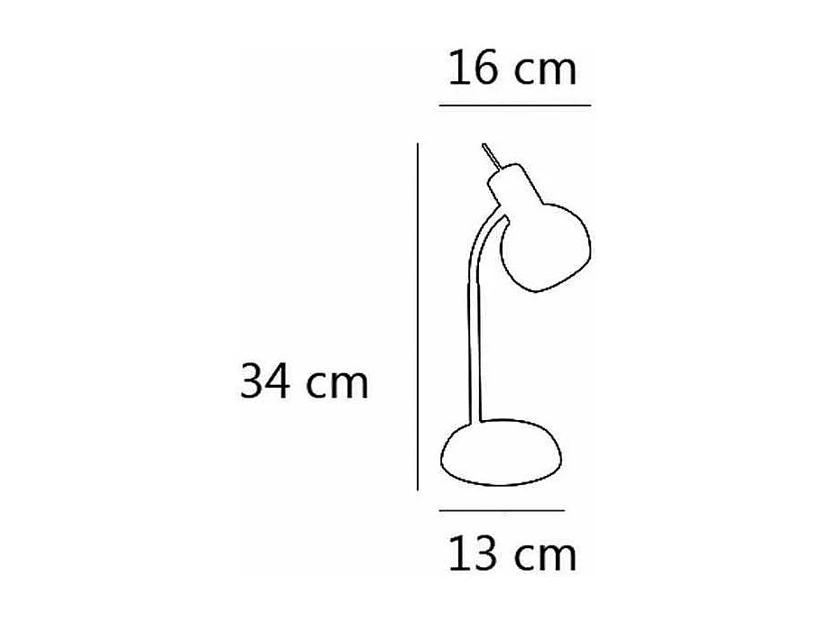 Sobremesa Vera negro mate, 34cm(alto)13cm(ancho)16 cm(largo)