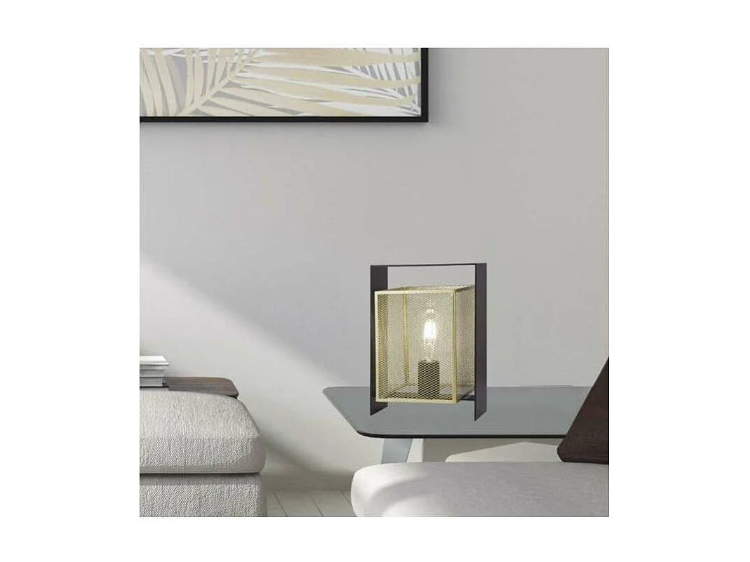 Sobremesa modelo Nimes acabado negro-oro 28 cm(alto)25 cm(ancho)15 cm(fondo)