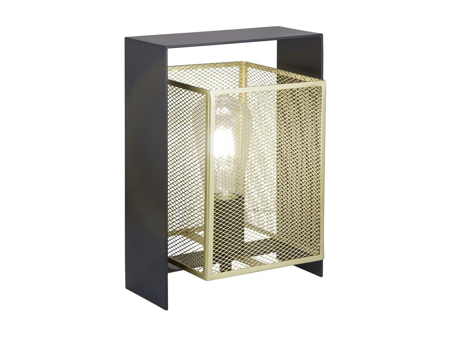 Sobremesa modelo Nimes acabado negro-oro 28 cm(alto)25 cm(ancho)15 cm(fondo)