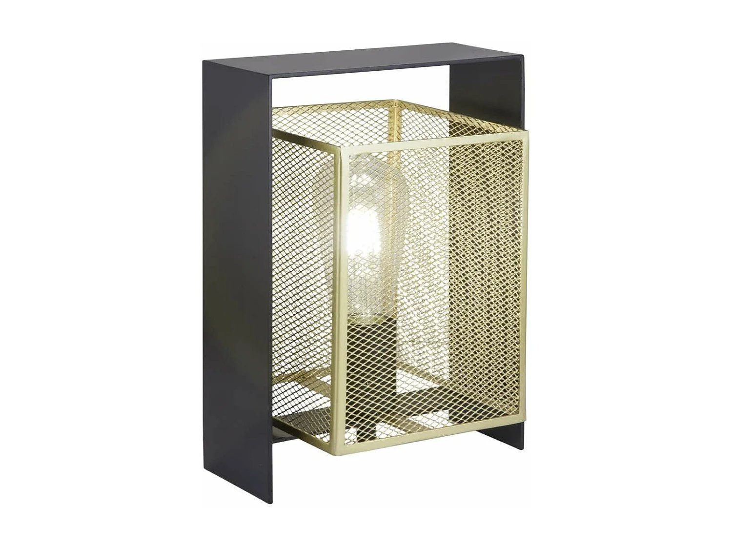 Sobremesa modelo Nimes acabado negro-oro 28 cm(alto)25 cm(ancho)15 cm(fondo)