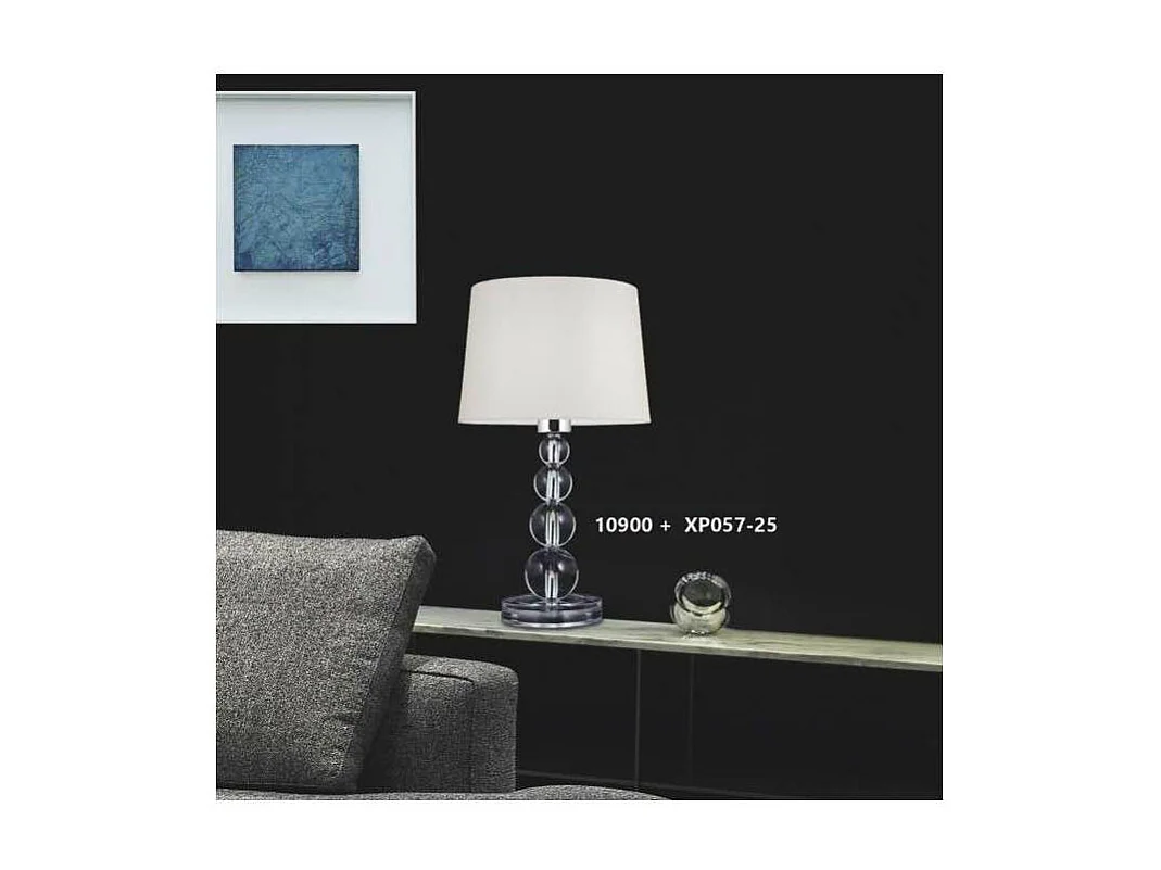 Sobremesa modelo Versalles acabado cromo y metacrilato sin pantalla 30 cm(alto)13 cm(ancho