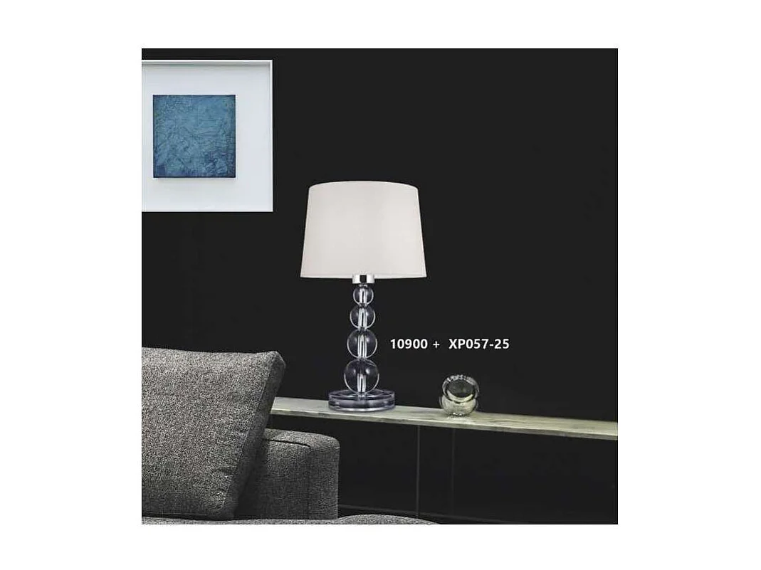 Sobremesa modelo Versalles acabado cromo y metacrilato sin pantalla 30 cm(alto)13 cm(ancho