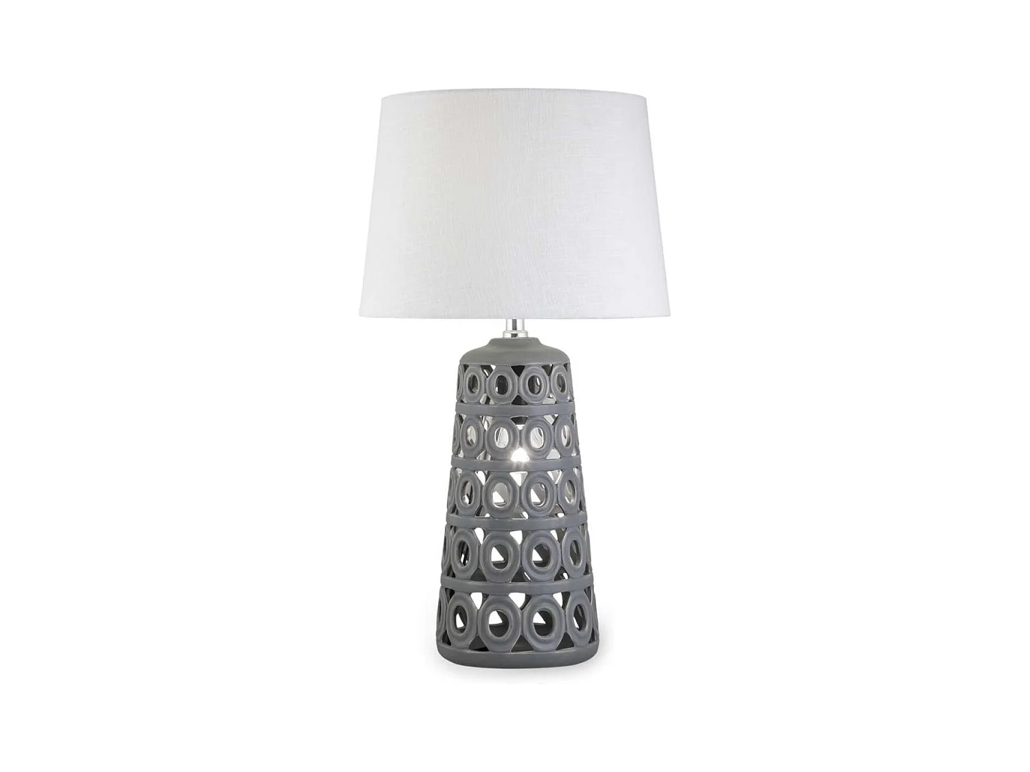 Lámpara de sobremesa rinconera modelo Mónaco acabado gris 56cm(alto) 30cm(ancho).