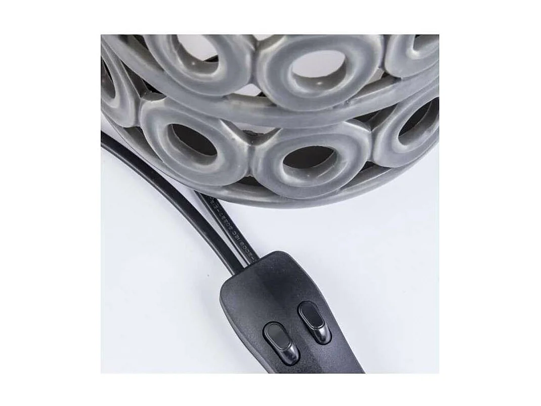 Lámpara de sobremesa rinconera modelo Mónaco acabado gris 56cm(alto) 30cm(ancho).