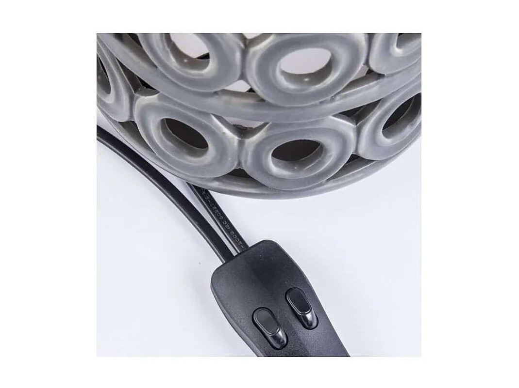 Lámpara de sobremesa rinconera modelo Mónaco acabado gris 56cm(alto) 30cm(ancho).