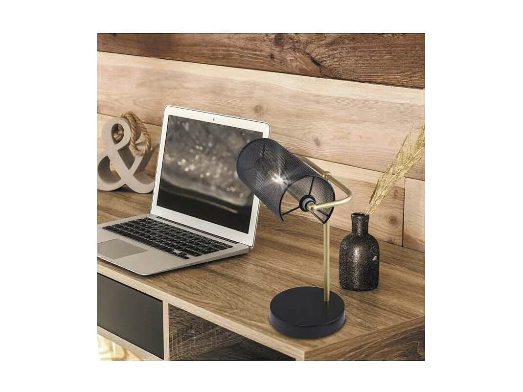 Sobremesa modelo Geranio en color negro y dorado 45 cm(alto)26 cm(ancho)24 cm(fondo)