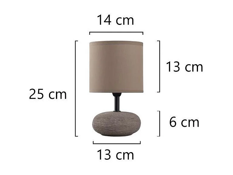 Sobremesa modelo Bloson acabado marrón, 24m(alto) 14(ancho) 14(fondo.