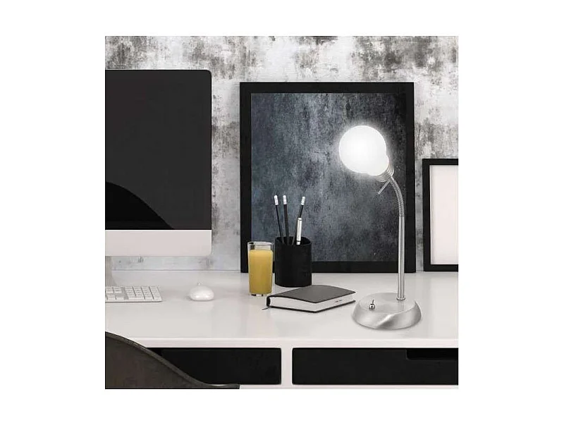 Sobremesa Melisa acabado niquel satinado 34 cm(alto)18 cm(ancho)13 cm(largo)