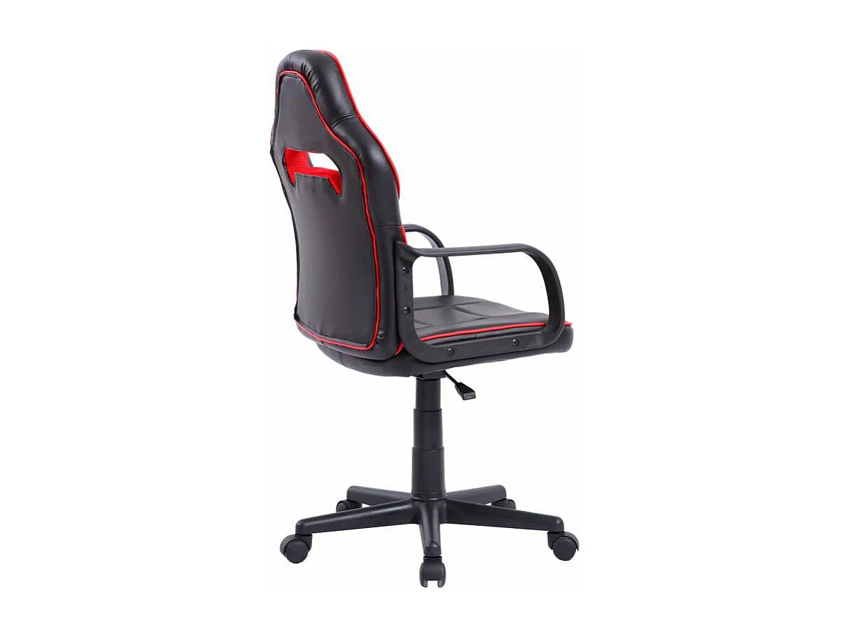 Sillón giratorio Xtr Junior regulable en altura en símil piel negro/rojo, 98-108 cm(alto