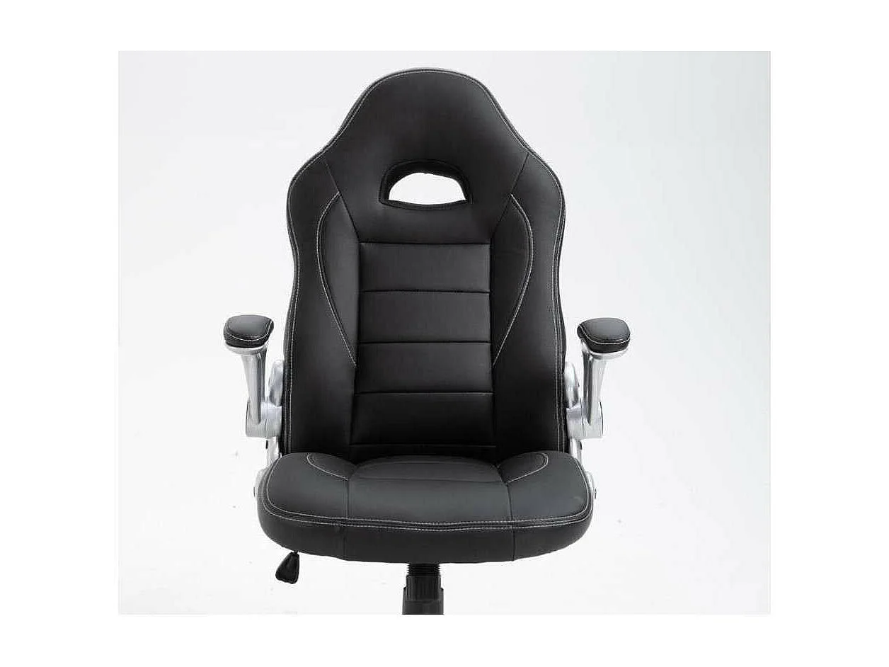 Silla de escritorio Victoria en negro. Alto: 112-120, Ancho: 70, Fondo: 51