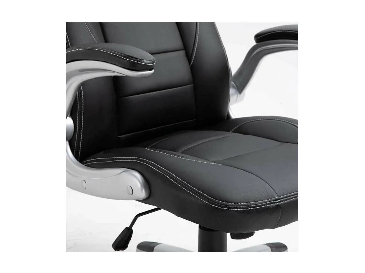 Silla de escritorio Victoria en negro. Alto: 112-120, Ancho: 70, Fondo: 51