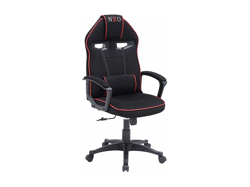 Sillón giratorio elevable gamer Neo Avance tapizado en tejido negro, 115-125cm(alto) 70cm