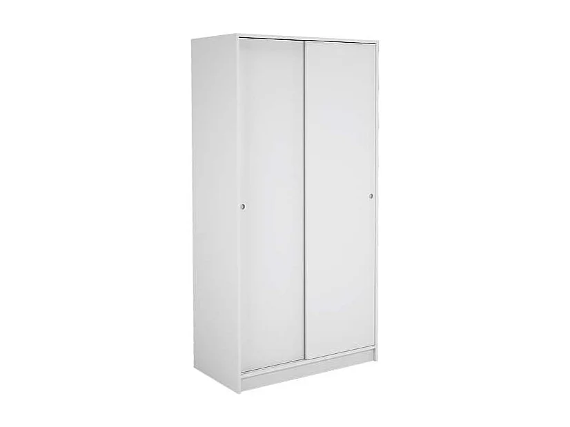 Armario 2 puertas correderas color acabado blanco 180 cm(alto)89,6 cm(ancho)50 cm(fondo)