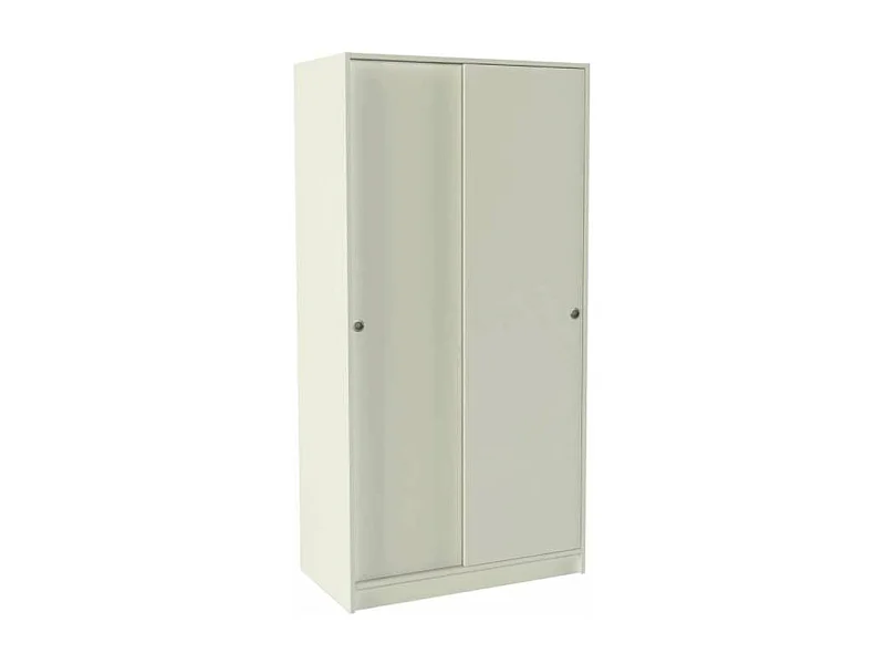 Armario 2 puertas correderas color acabado blanco 180 cm(alto)89,6 cm(ancho)50 cm(fondo)