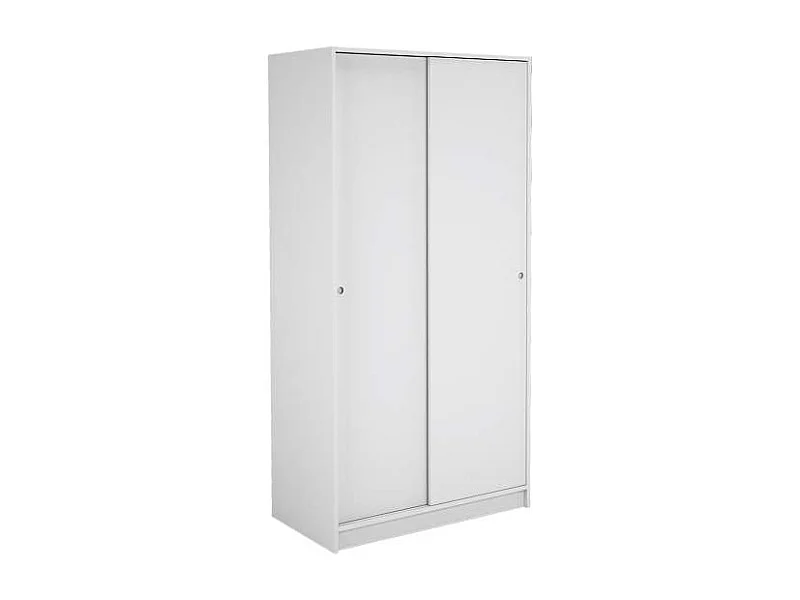 Armario 2 puertas correderas color acabado blanco 180 cm(alto)89,6 cm(ancho)50 cm(fondo)